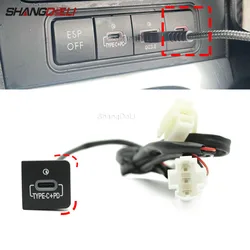 Car Charger PD Quick Charge Type C Auto Phone Charging Adapter Button For VW Golf 6 Jetta 5 MK5 Scirocco golf v 2005 - 2012