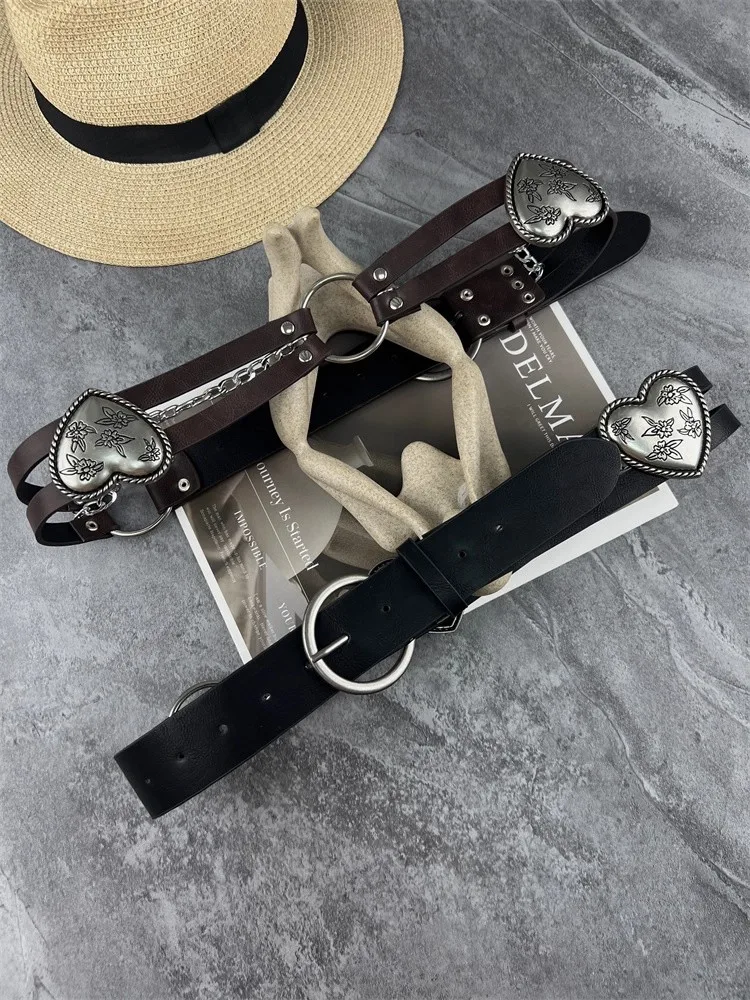 

Женский корсет из искусственной кожи с пряжкой в форме сердца, женское пальто с поясом, платье с поясом, широкий пояс J1695