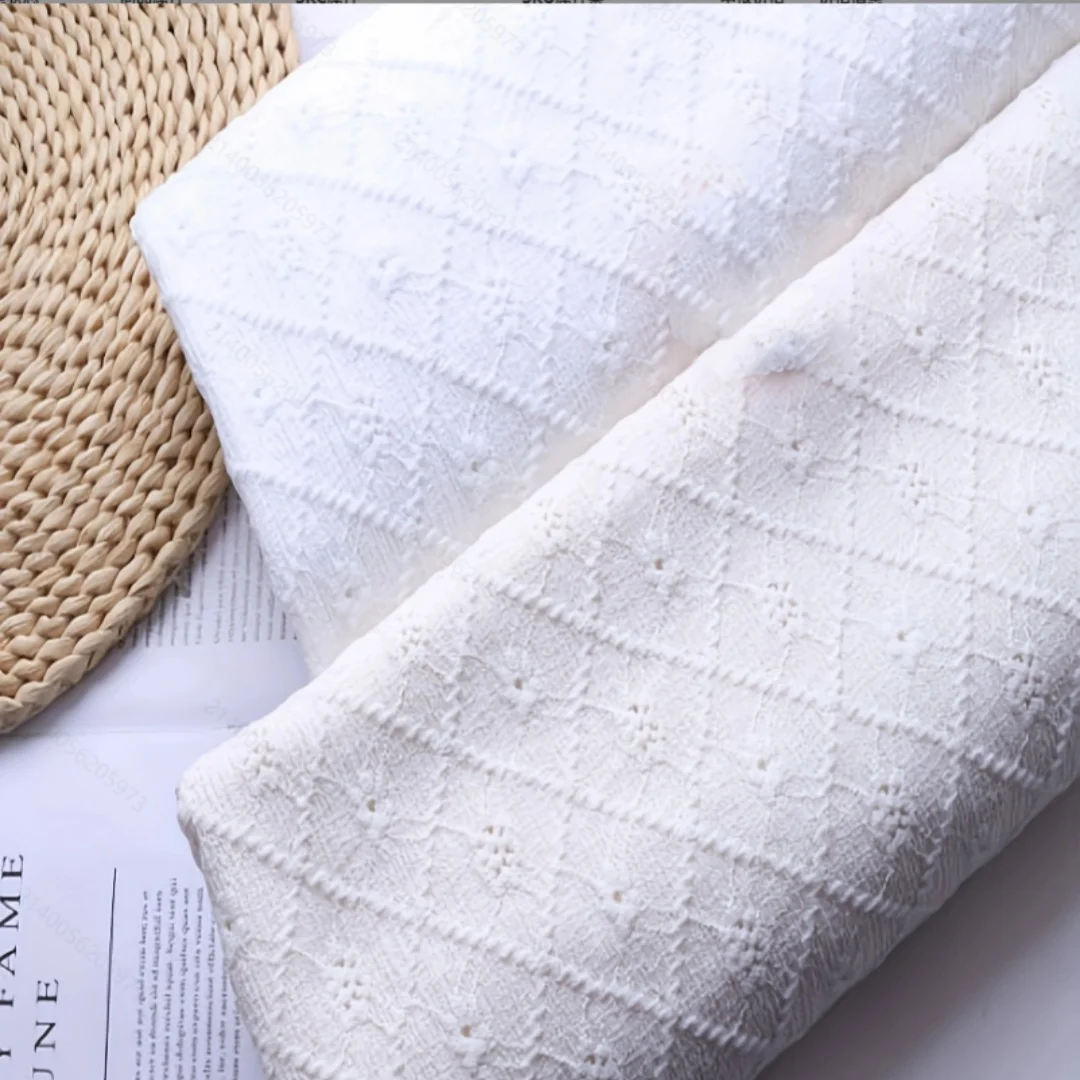 White Geometric Pattern Micro-elastic Fabric Sofa Covers Pillow Cases Tablecloths Bedspread Clothes Wedding Anniversaries Daily