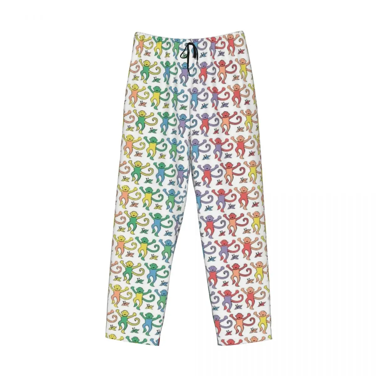 Custom Preppy Roller Monkeys Rabbit Pajama Pants for Men Sleepwear Lounge Sleep Bottoms Stretch with Pockets