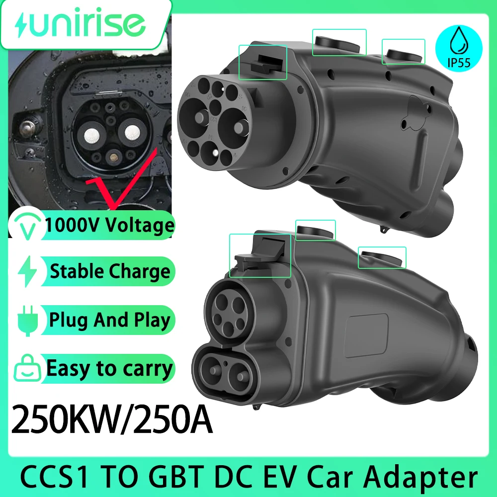 

CCS1 TO GBT 250KW 1000V DC Fast Charger CCS1 (J1772) Charging Stations to GBT EV Charging Adapter For Electric car BYD Xpeng NIO