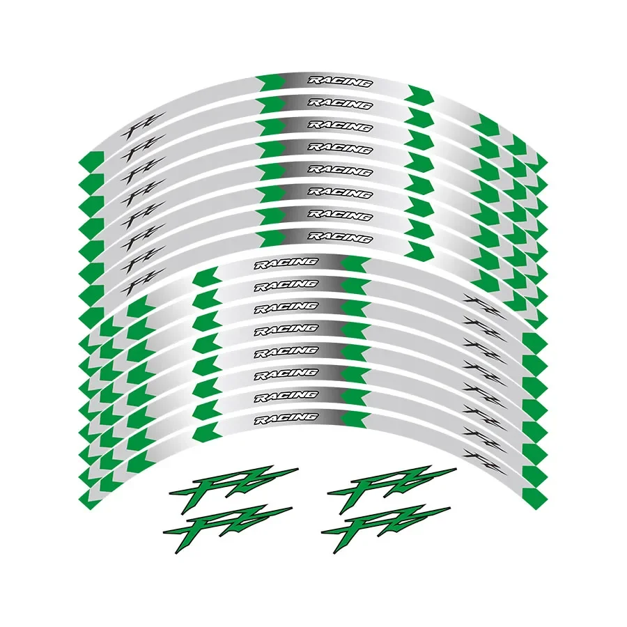 FOR YAMAHA FZ1 FZ6 FZ-07 FZ8 FZ-09 FZ-10 FZS1000 Motorcycle Parts Contour Wheel Decoration Decal Sticker FZ 1 6 -green