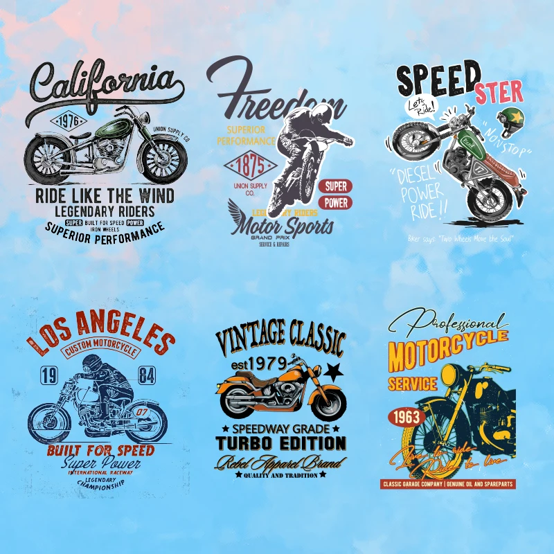 

Hot personality Mott car letter patternOn Transfer For ClothingWashableDIY Appliques Heat Transfer for Clothing Printed