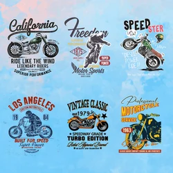 Hot personality Mott car letter patternOn Transfer For ClothingWashableDIY Appliques Heat Transfer for Clothing Printed