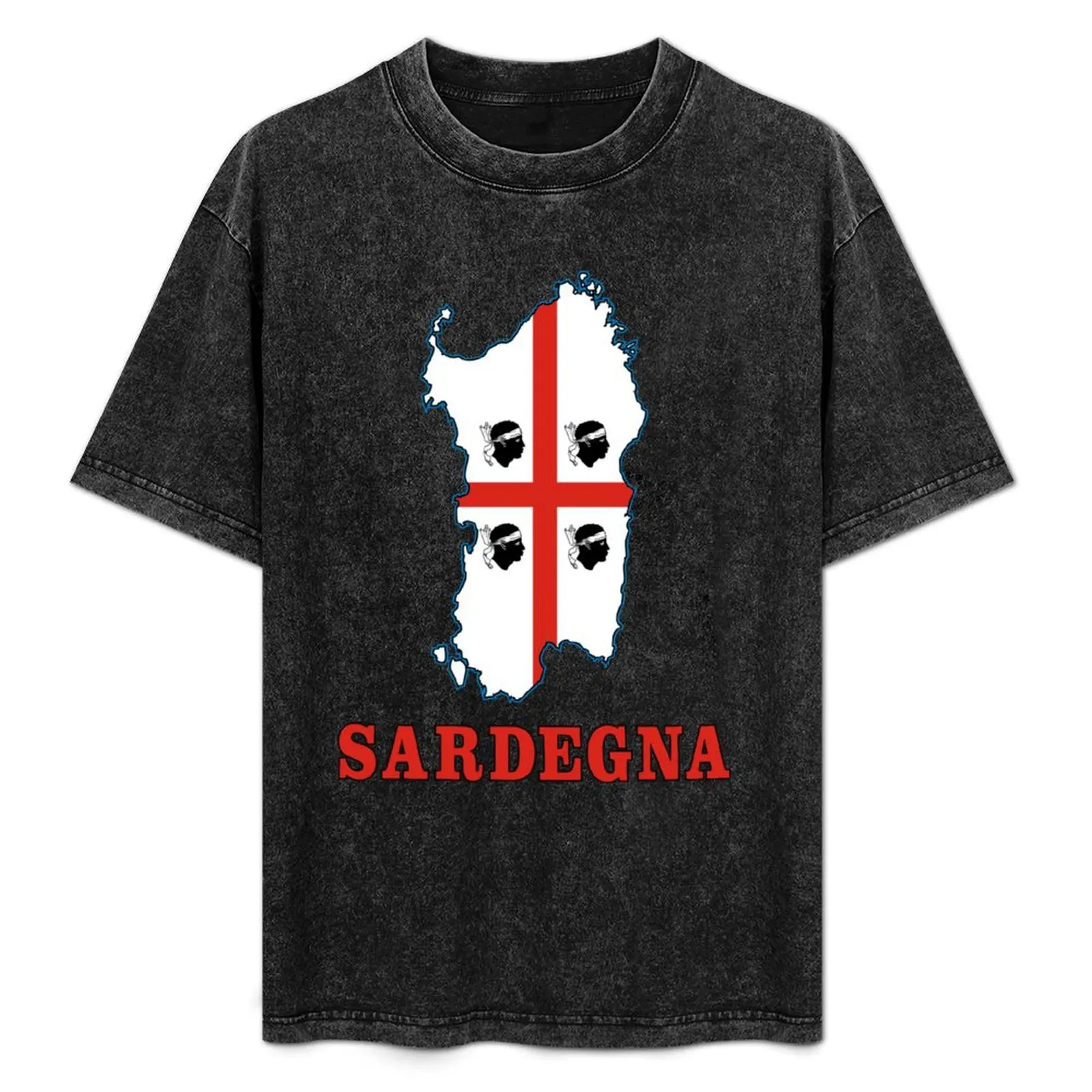 

Sardegna bandiera map T-Shirt Short sleeve tee gifts for boyfriend mens big and tall t shirts