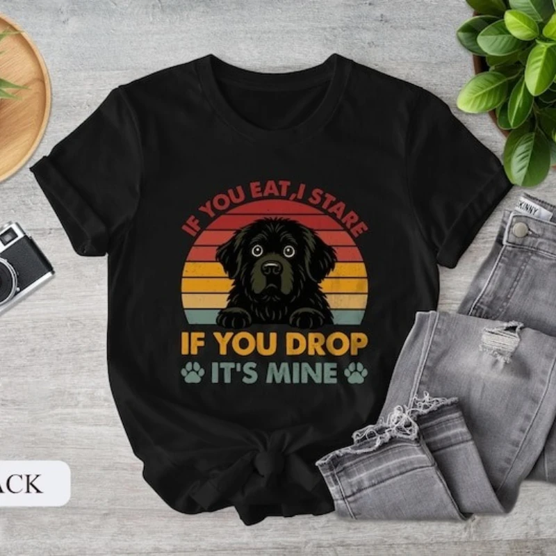 Newfoundland Dog Shirt Funny Animal Cotton Shirt Dog Owner Pet Lover Gift Cute Newfie T Shirt Personalized Lover Gift Summer Top