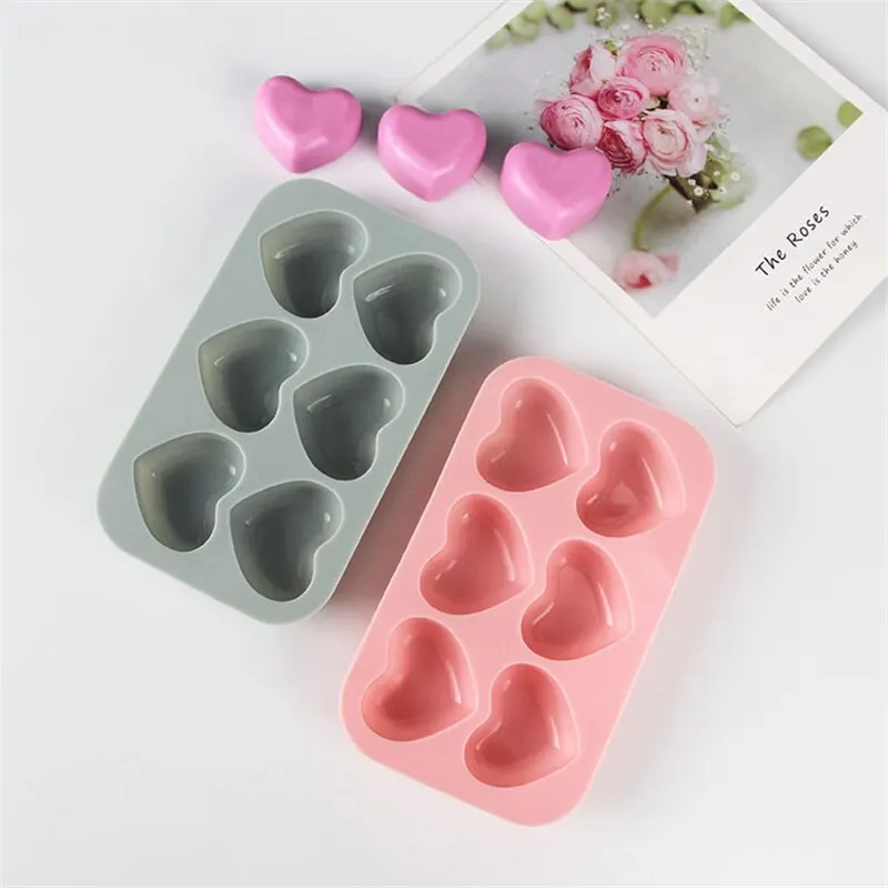 6-Panel Chocolate Pastry Mold Kitchen Baking Accessories Tool Holiday Heart-Shaped Candy Silicone Molds For Family Gathering image 3