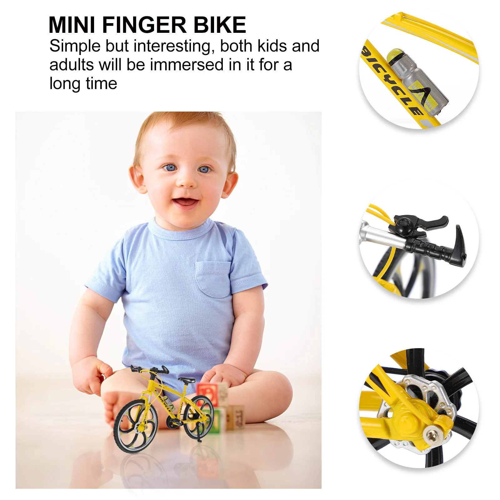 

1 шт., велосипед на палец, сплав, мини-развлечения на палец, подарок для снятия стресса, игрушка для движения на кончиках пальцев