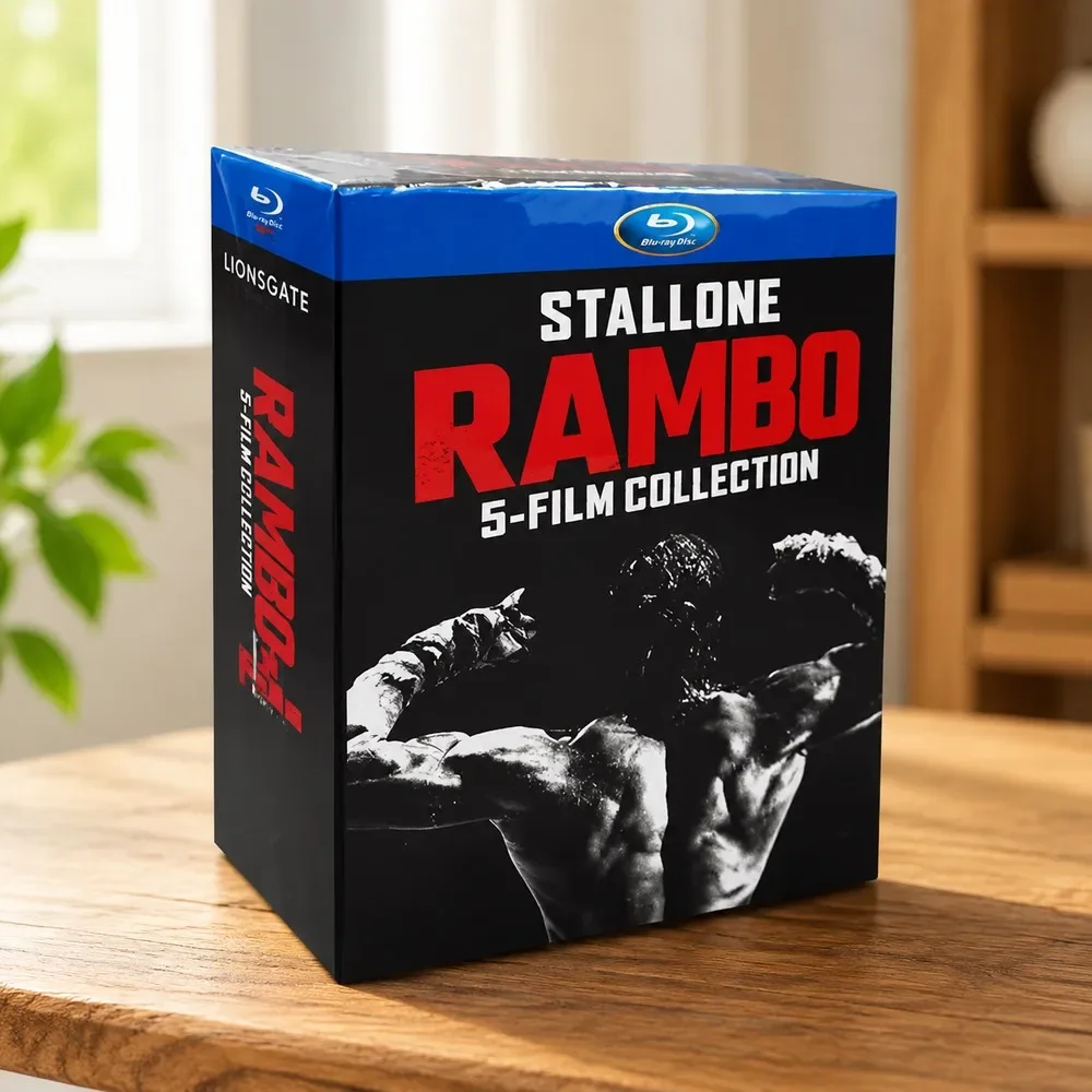 Blu-ray High Definition Movies Rambo 1–5 Box Set with Chinese Japanese and English Audio