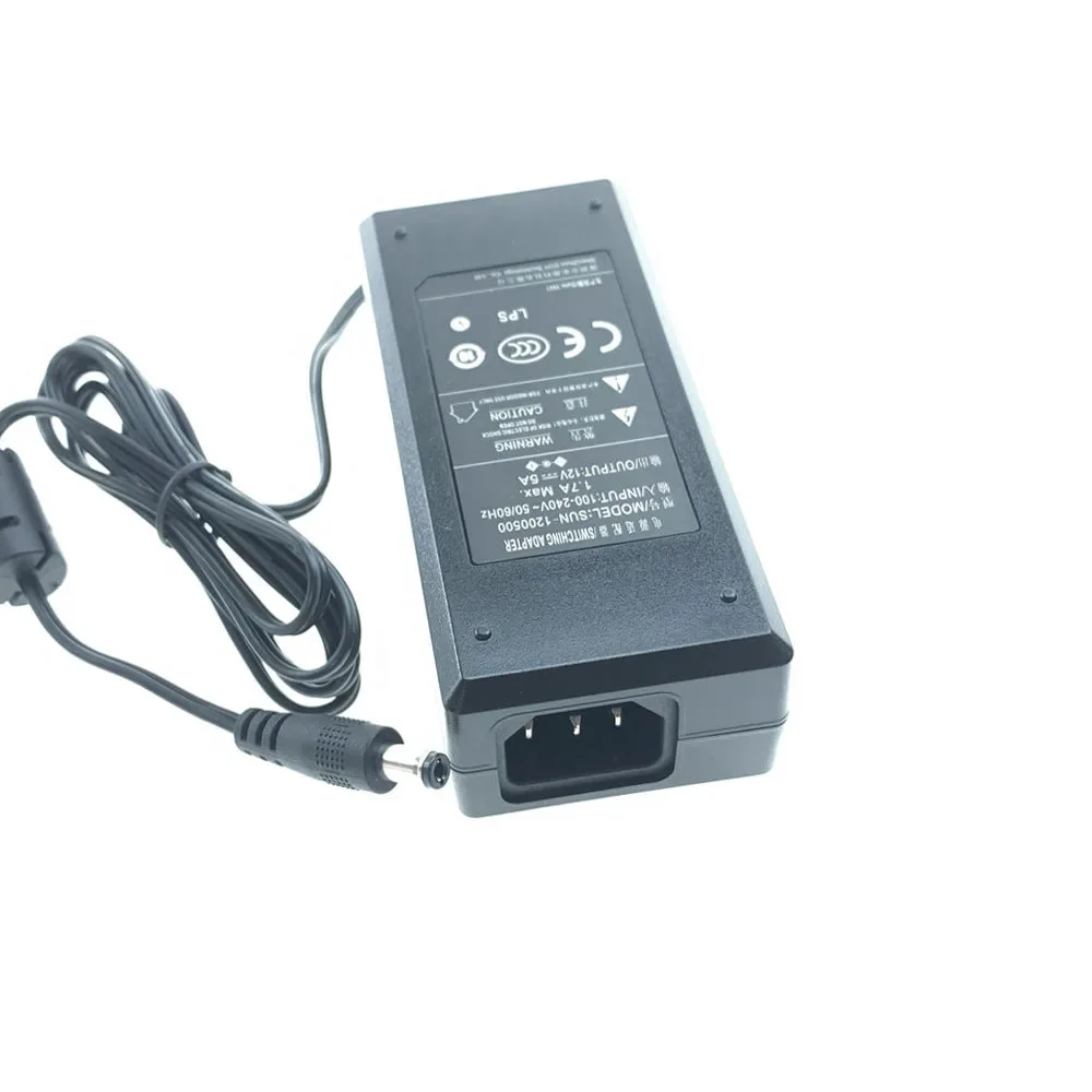 Original 12V 5A 60W Power Adapter SWITCHING SUN-1200500 For Haikang Dahua Original Video Recorder Power Supply 5.5*2.1mm