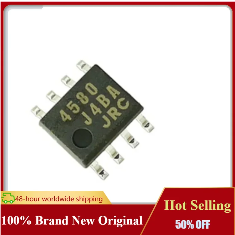 10-100PCS  NJM4580E 4580 SOP-8  Operational Amplifier Bulk Stock Original Brand New Hot Selling