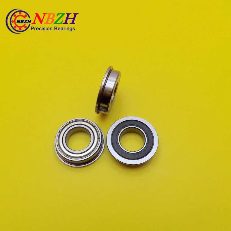 NBZH Bearing200pcs Free Shipping Flange Bearing Thin Wall Deep Groove Ball Bearings F6800ZZ 10*19*21*5*1 Mm