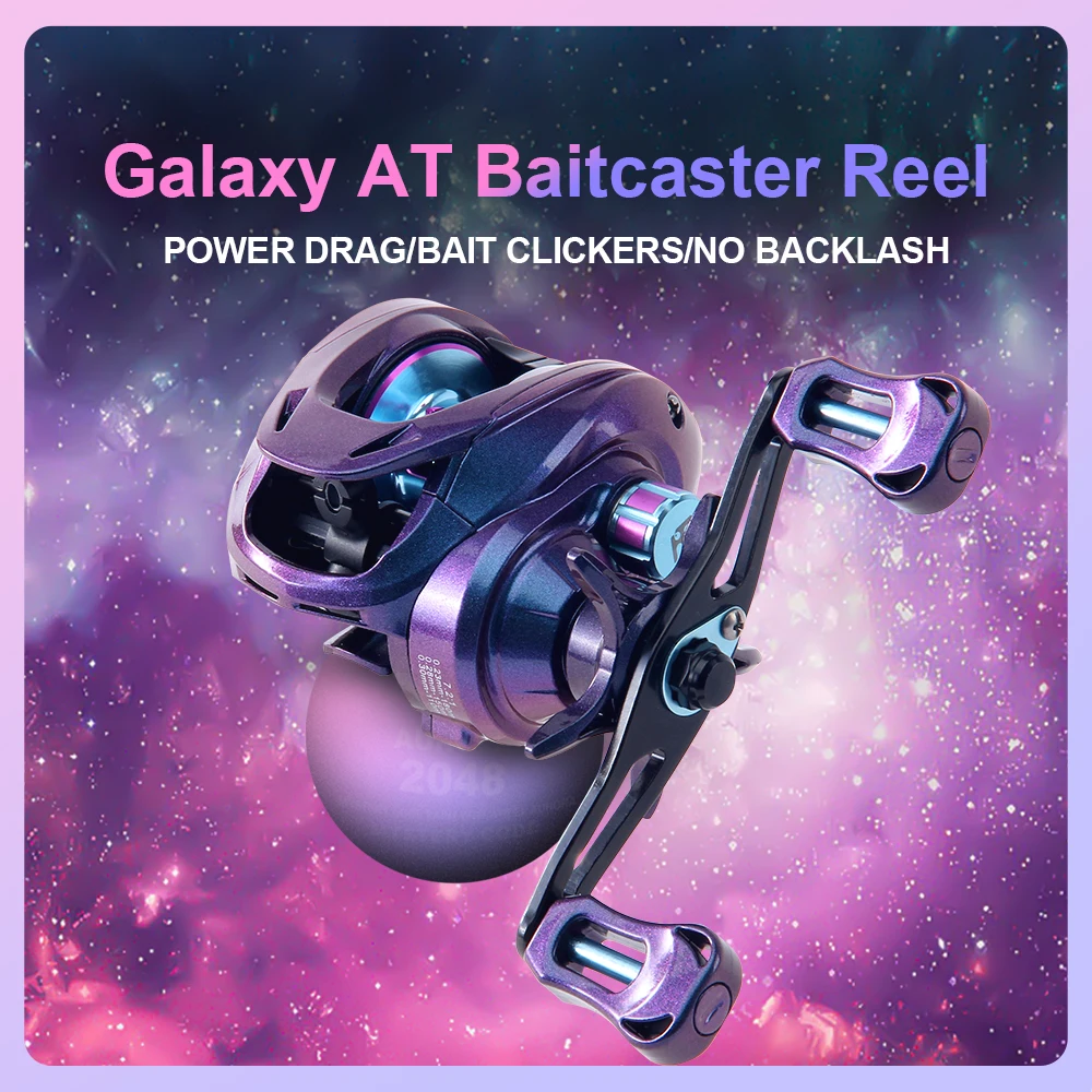 Haut ton galaxy bait caster fisch rolle magnetisches bremssystem 7.2:1 getriebe verhältnis 5 1bb 18lbs max widerstand für salzwasser süßwasser