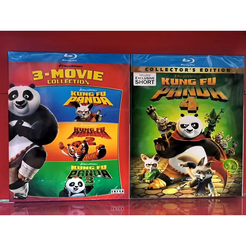 Kung Fu Panda 1 to 4 BD Blu-ray Discs Brand New Unopened Physical Pictures Four Discs Packed With 7