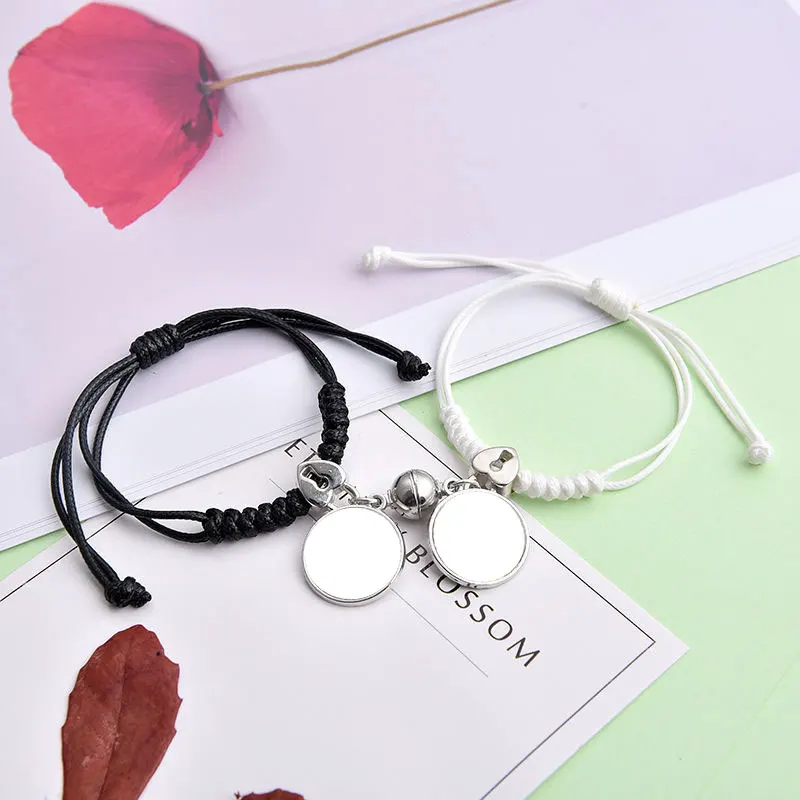 

sublimation blank rope bracelets for valentine's day 25pair/lot