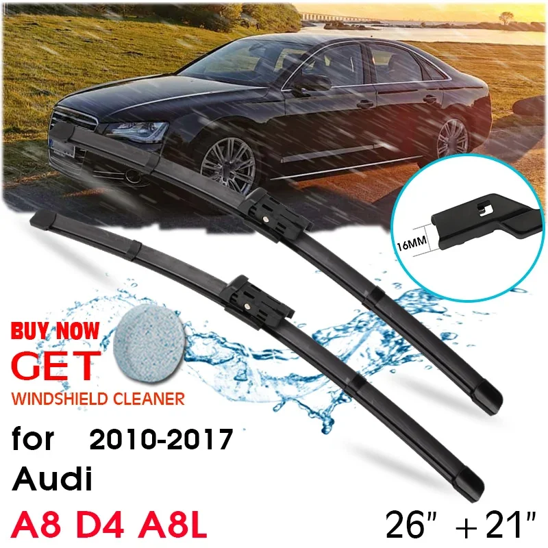 Car Wiper Blade Front Window Windshield Rubber Silicon Refill Wiper For Audi A8 D4 A8L 2010-2017 LHD/RHD 26