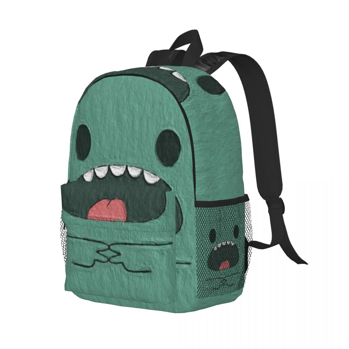 Cute Big Mouth Monster New Fashionable Pattern School Bag Print Lightweight Backpack 15inch