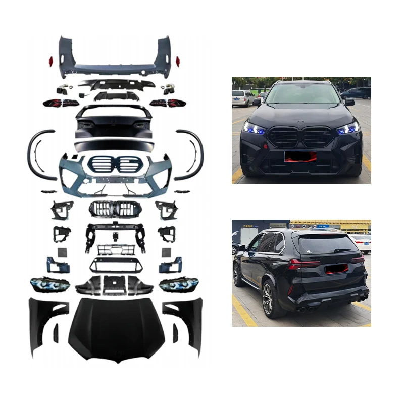 2014-2018 X5 F15 Old To New Body Kit Front Bumper Hood Fender Mudguard Rear Bumper Tailgate Upgrade PartsOld To New Facelift Bod