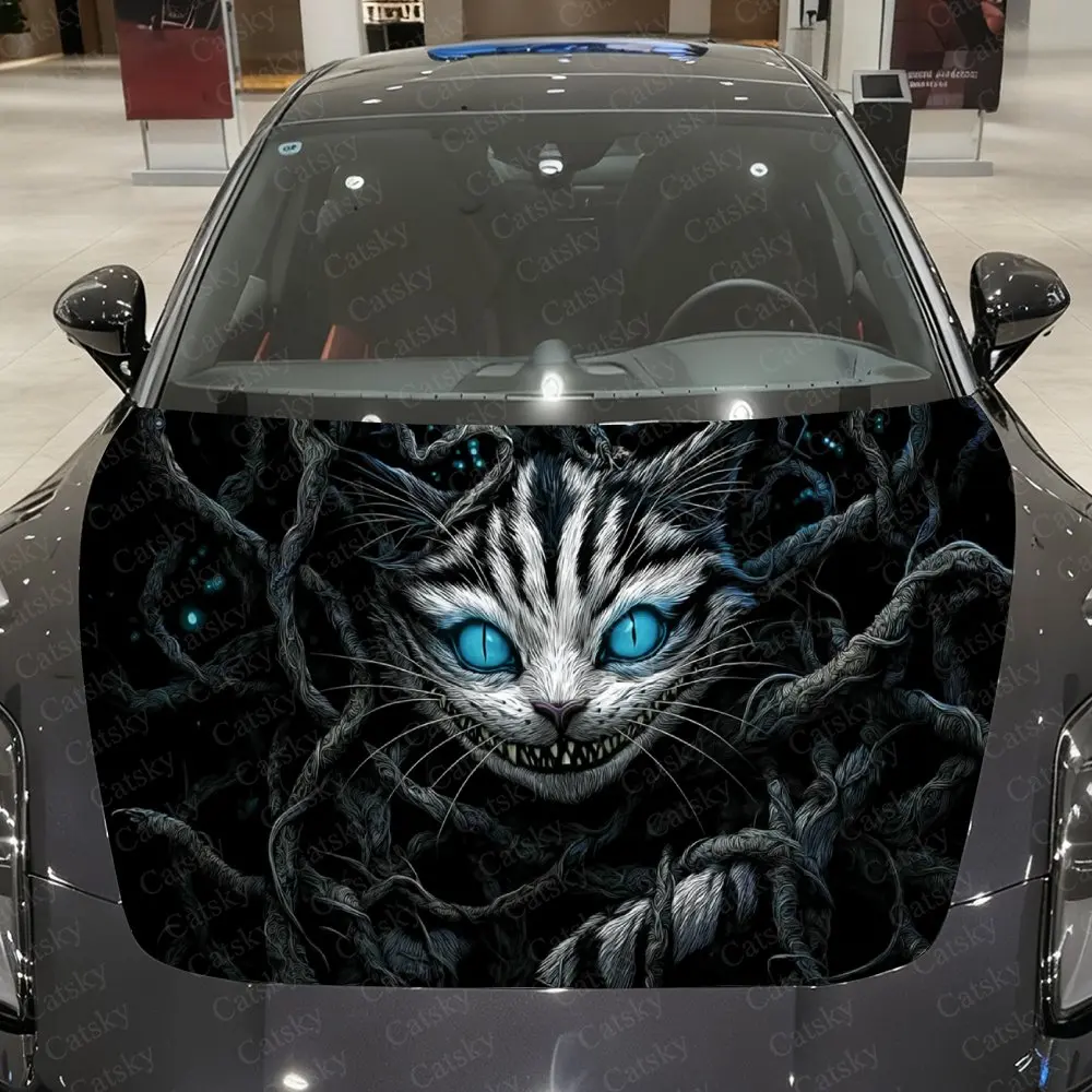 

Виниловая пленка для автомобиля «Gloomy Forest Vines Cat», водонепроницаемая наклейка на капот автомобиля из ПВХ, самоклеящиеся устойчивые к царапинам наклейки для E