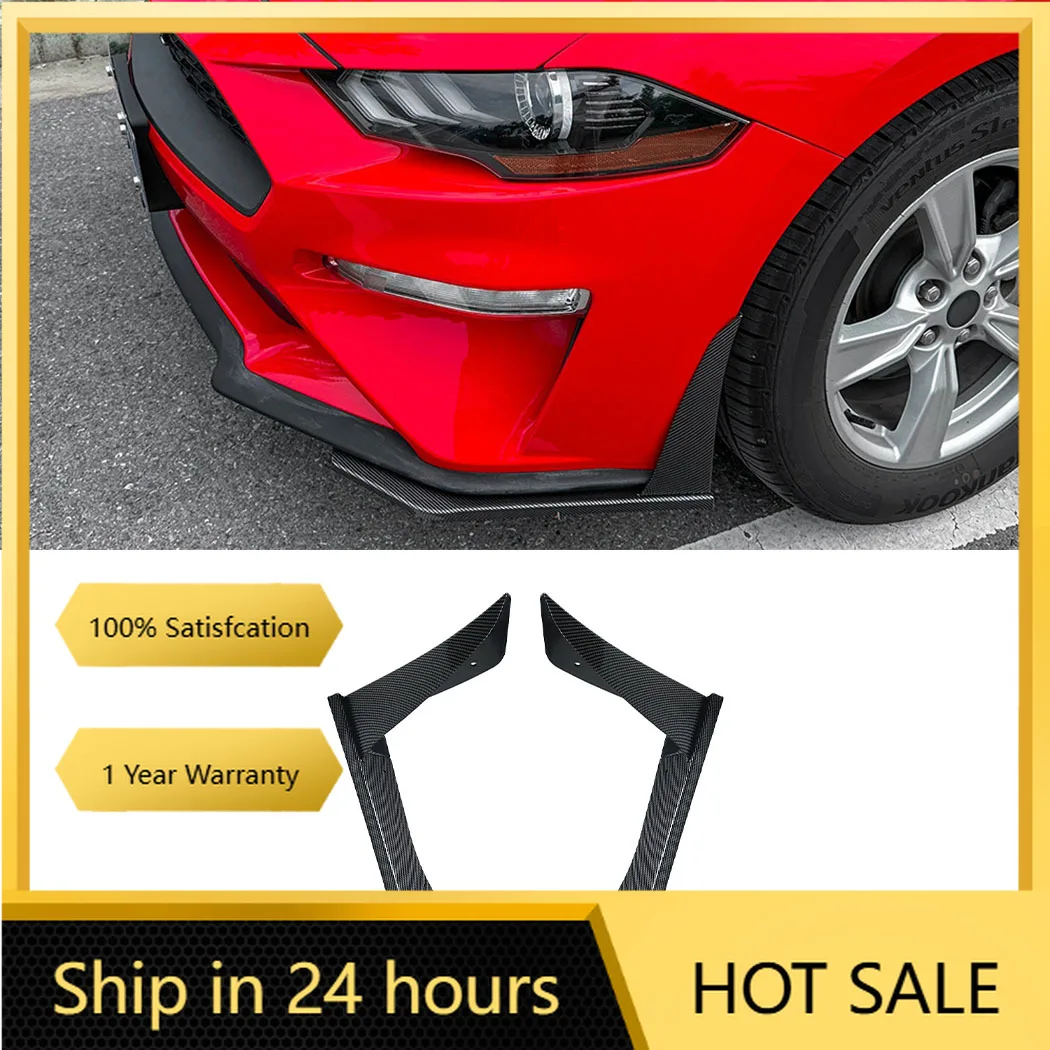 

Эмблемы, передний бампер автомобиля, угол губ, диффузор, боковой сплиттер, спойлер, защита для Ford Mustang MK6.5 2018 2019 2020 2021 2022 2023