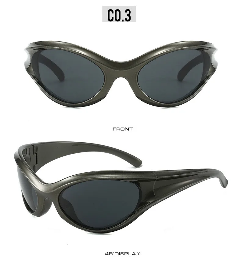 Dynamo Cat Eye Sonnenbrille Frauen Luxus Marken designer neu in Mode runde Sonnenbrille für Männer y2k Punk Sport brille männlich – Detail 12