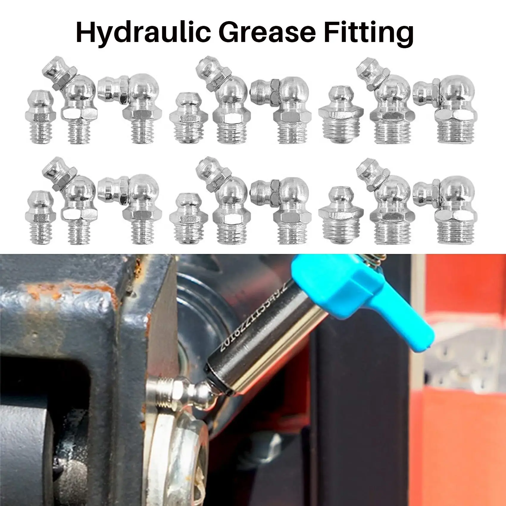 

A95U, 115 шт., набор фитингов для смазки и ниппелей, прямой, 90 градусов, угол 45 градусов (M6, M8, M10)