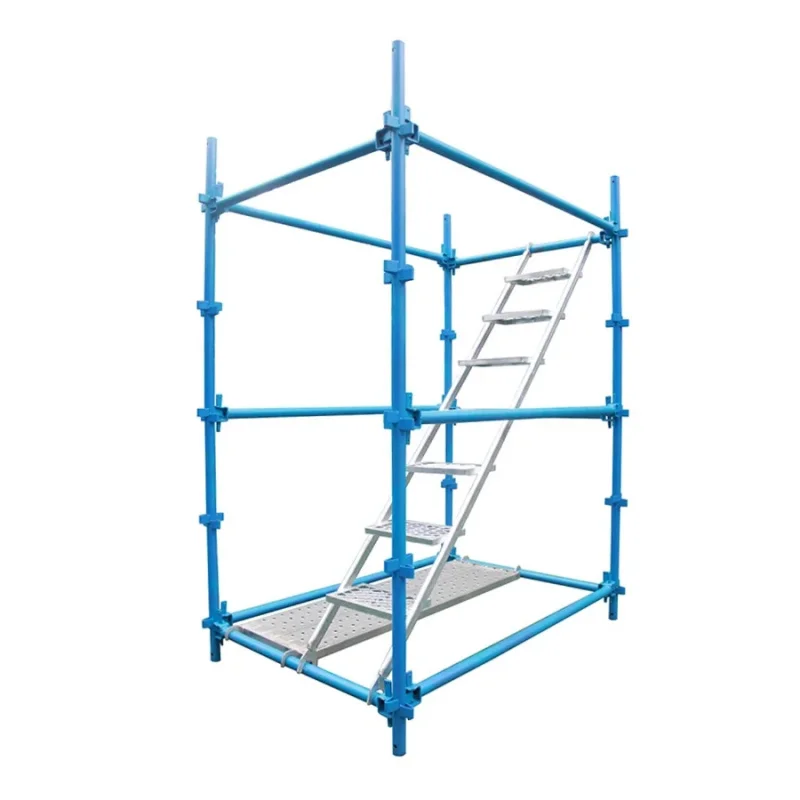 Modern Heavy Duty Mobile Q235 Steel Ladder Scaffolding Stabilizer Frame Hot Dip Galvanized Finish High Safety Performance Hotel