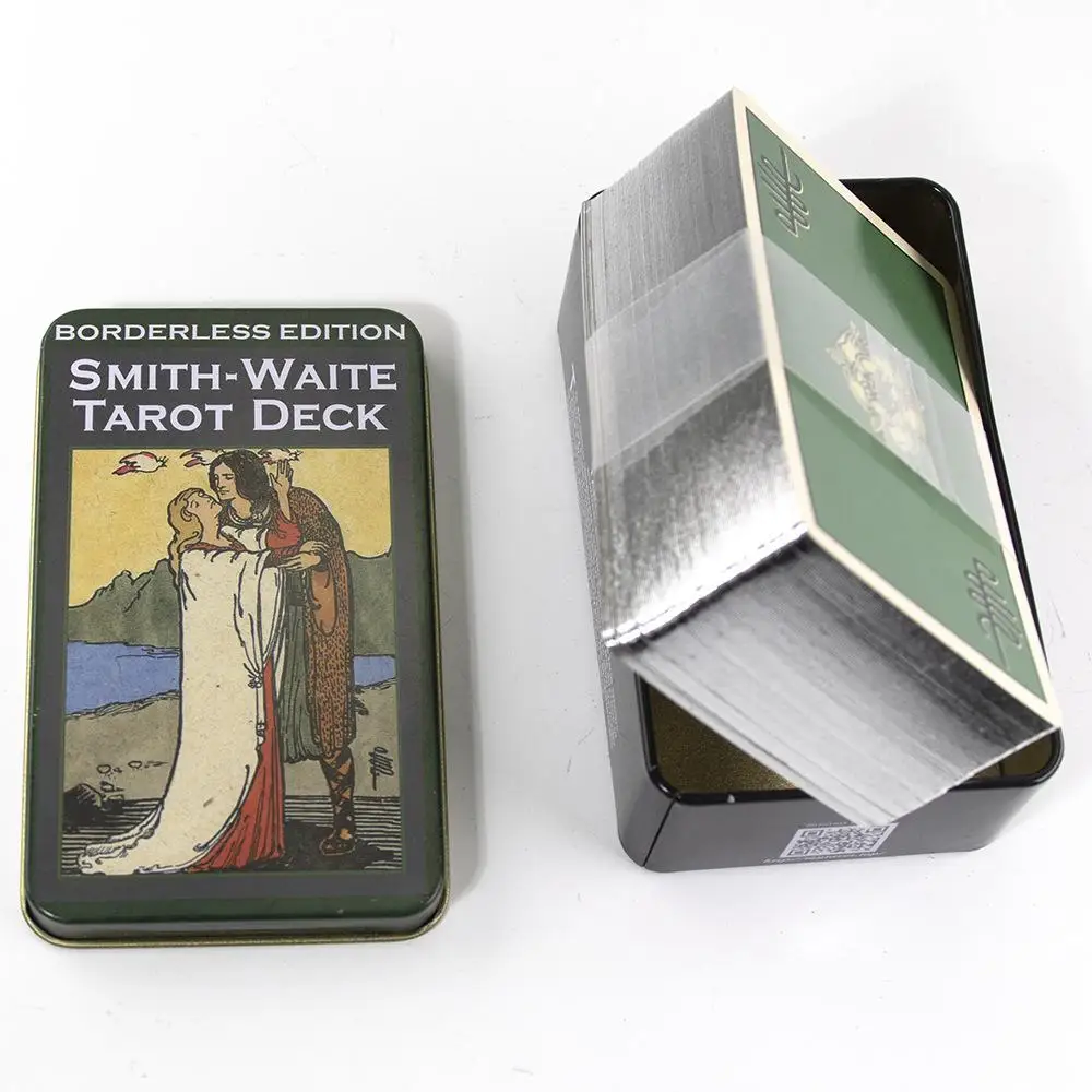 

Smith Waite Tarot Deck In A Tin Box Gilded Edge for Fortune Telling Game Card