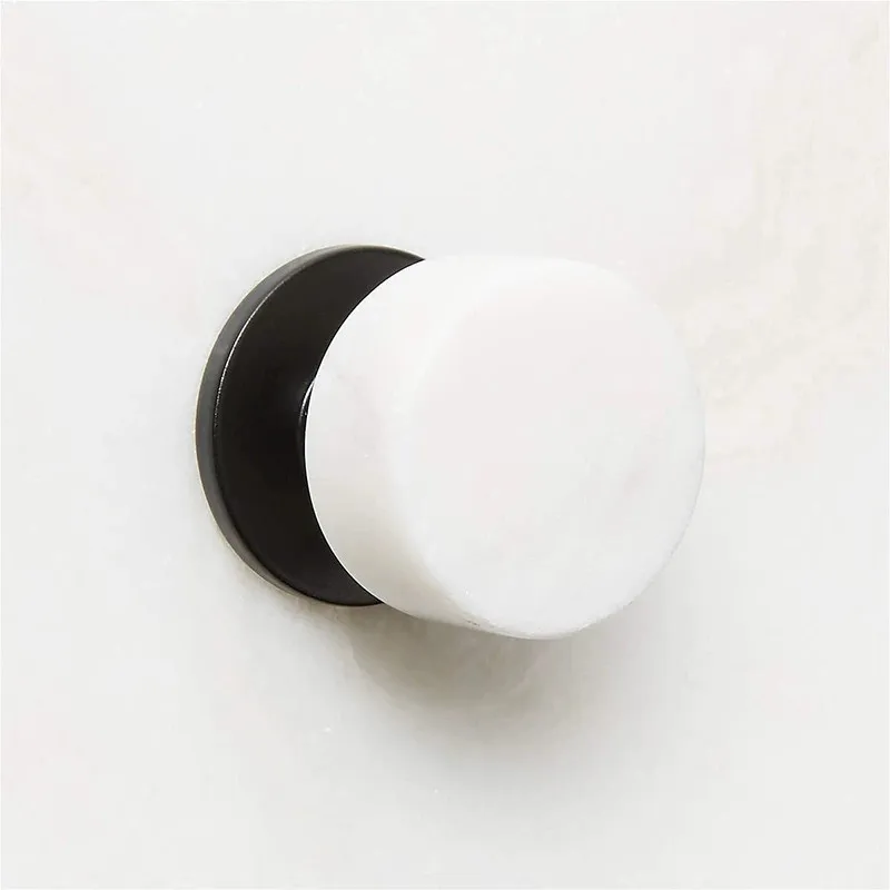 Nordic Wabi-Sabi Marble Wall Hooks Creative Door Pull Handles Designer Home Decor for Entryway Villa Model Room
