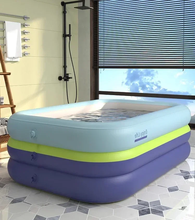 

Large inflatable household baby padded children outdoor family folding pool