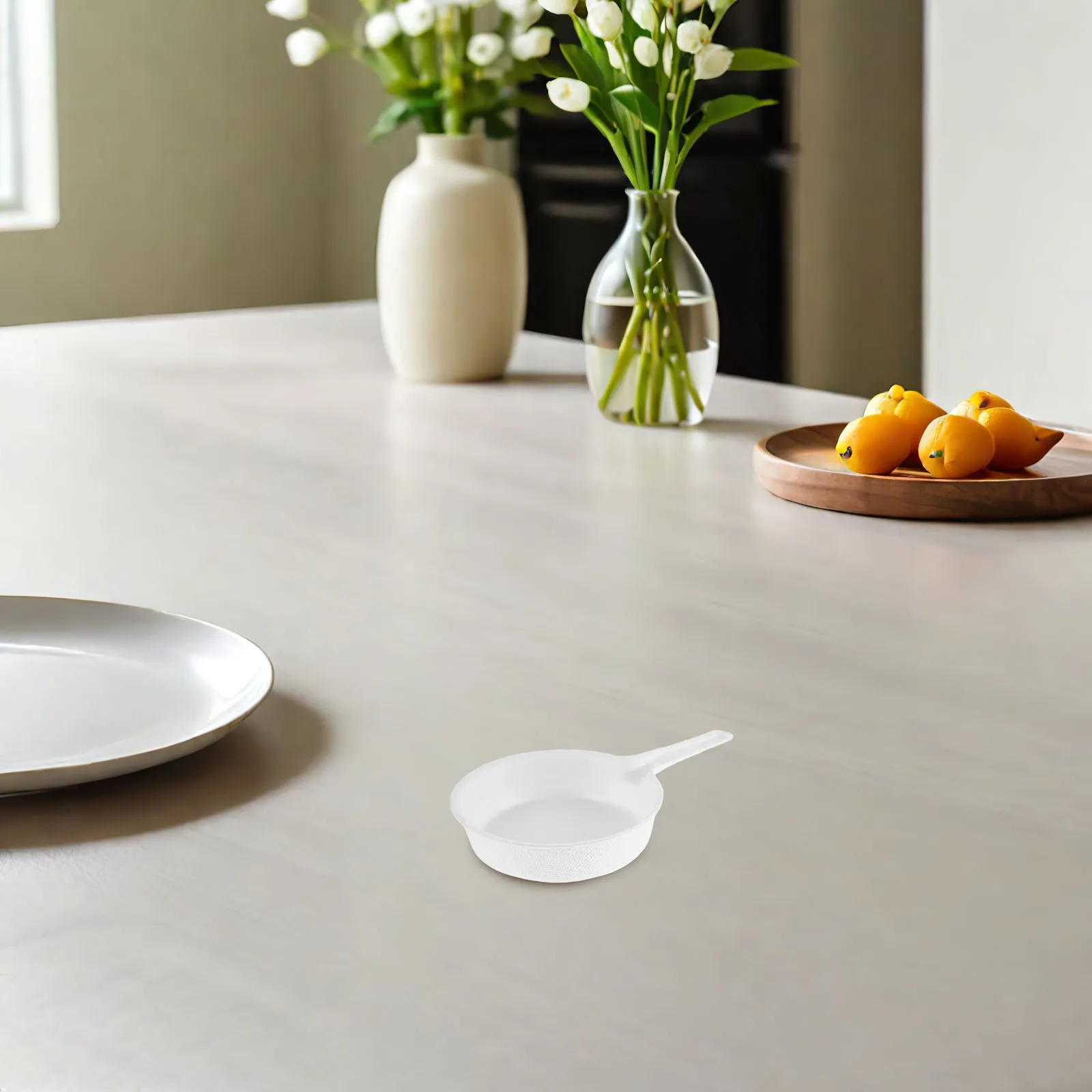 

25 Pcs Paper Plates Disc Condiments Tray Disposable Decorative Fruit White Dessert Dinner