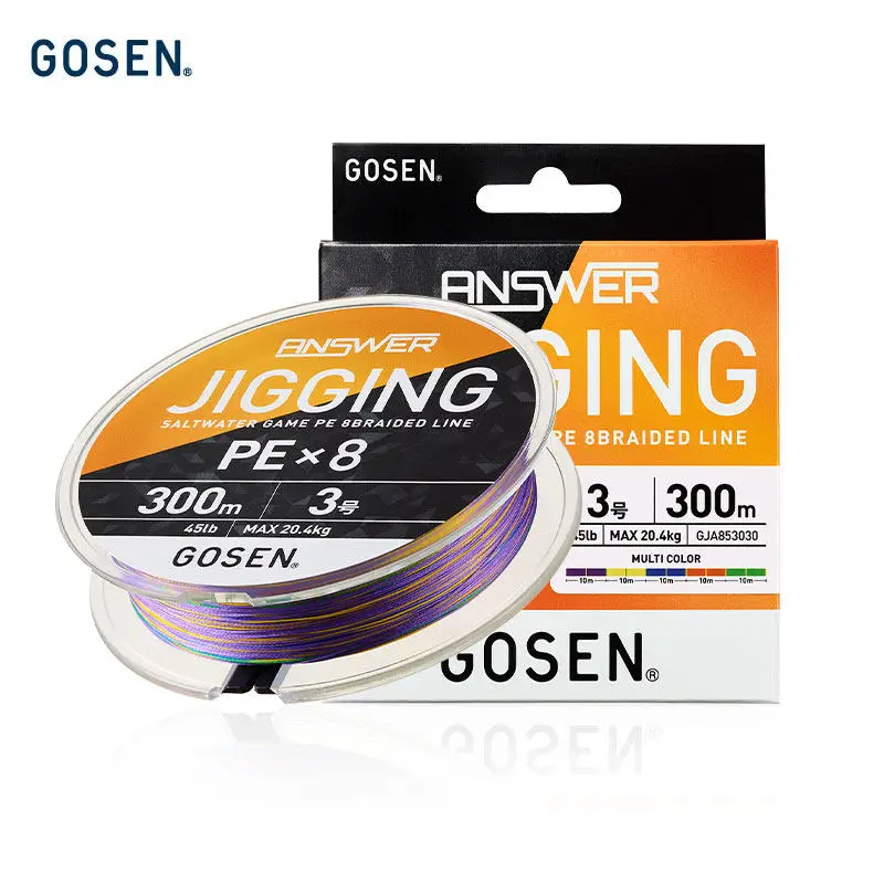 

Новая плетеная леска GOSEN X8 из полиэтилена для джиггинга в соленой воде и морской рыбалки, устойчивая к истиранию, для ловли на приманки.