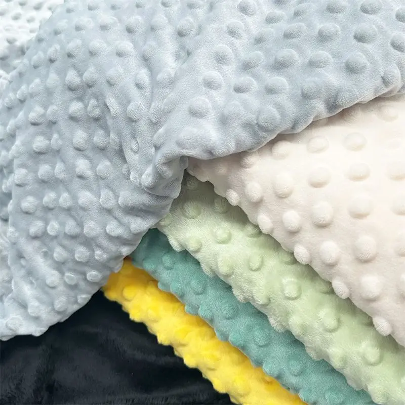 Solid Bump Fleece Fabric for DIY Sewing Handmade Plush Toy Mattress Blanket Pillow Hairband Clothing Fashion Material By Meter