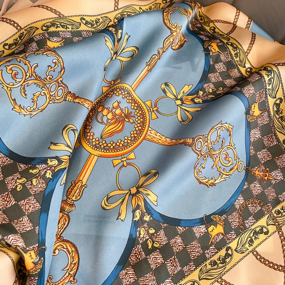1 Eleganter Seidenschal - Damen-Accessoires - Atmungsaktiv, UV-Beständig, Dekorativ, Modisch und Luftdurchlässig – Detail 5