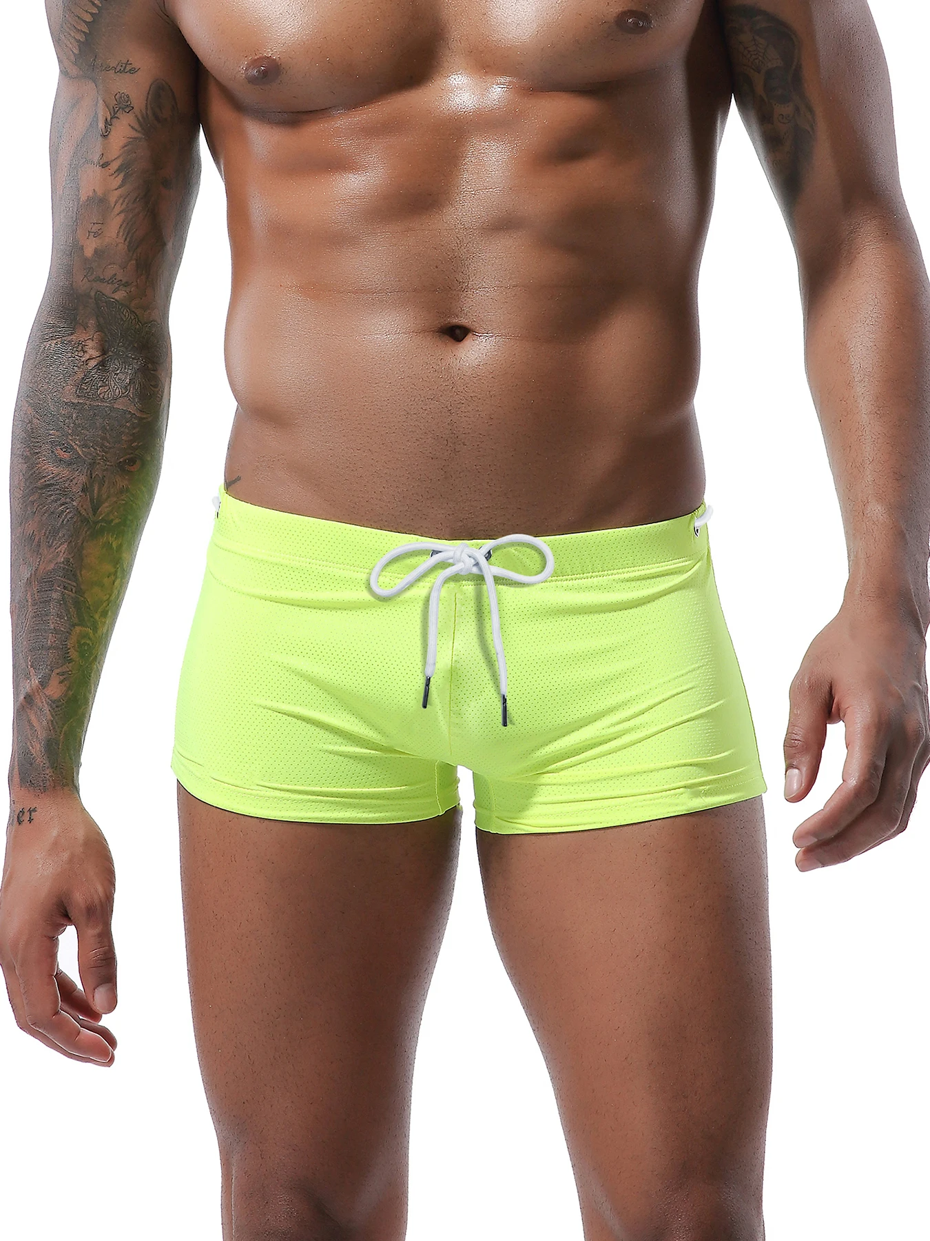 Men's Swim Boxers Sexy Bikini Swimwear Men Swimming Boxer Briefs Beach Short Surf Jammer Surfing Trunks Male Swimsuit Beachwear