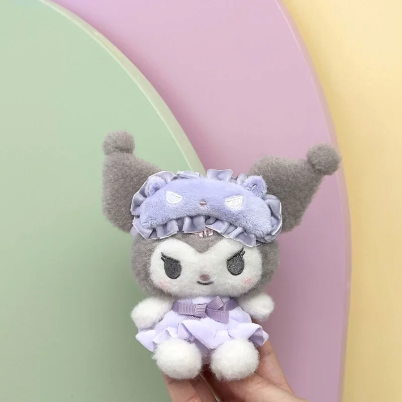 귀여운 안대 잠옷 시리즈 일본 스타일 헬로키티 쿠로미 멜로디 시나모롤 봉제 인형 키체인 패키지