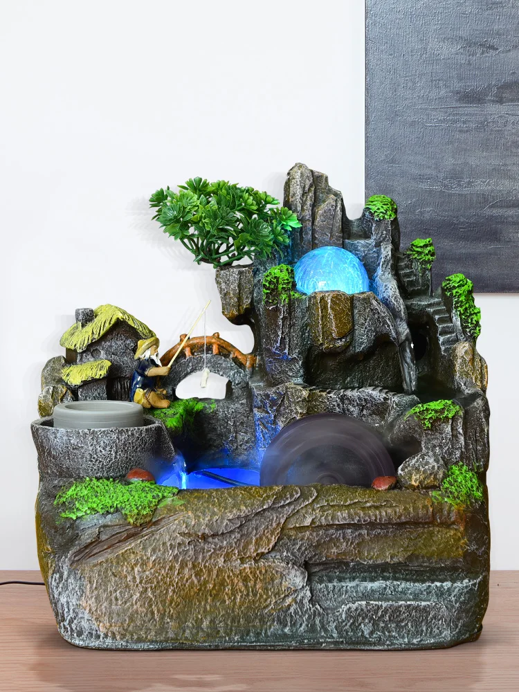 

YY Fengshui Wheel Rockery Flowing Water Small Fountain Opening Gift Lucky Decoration