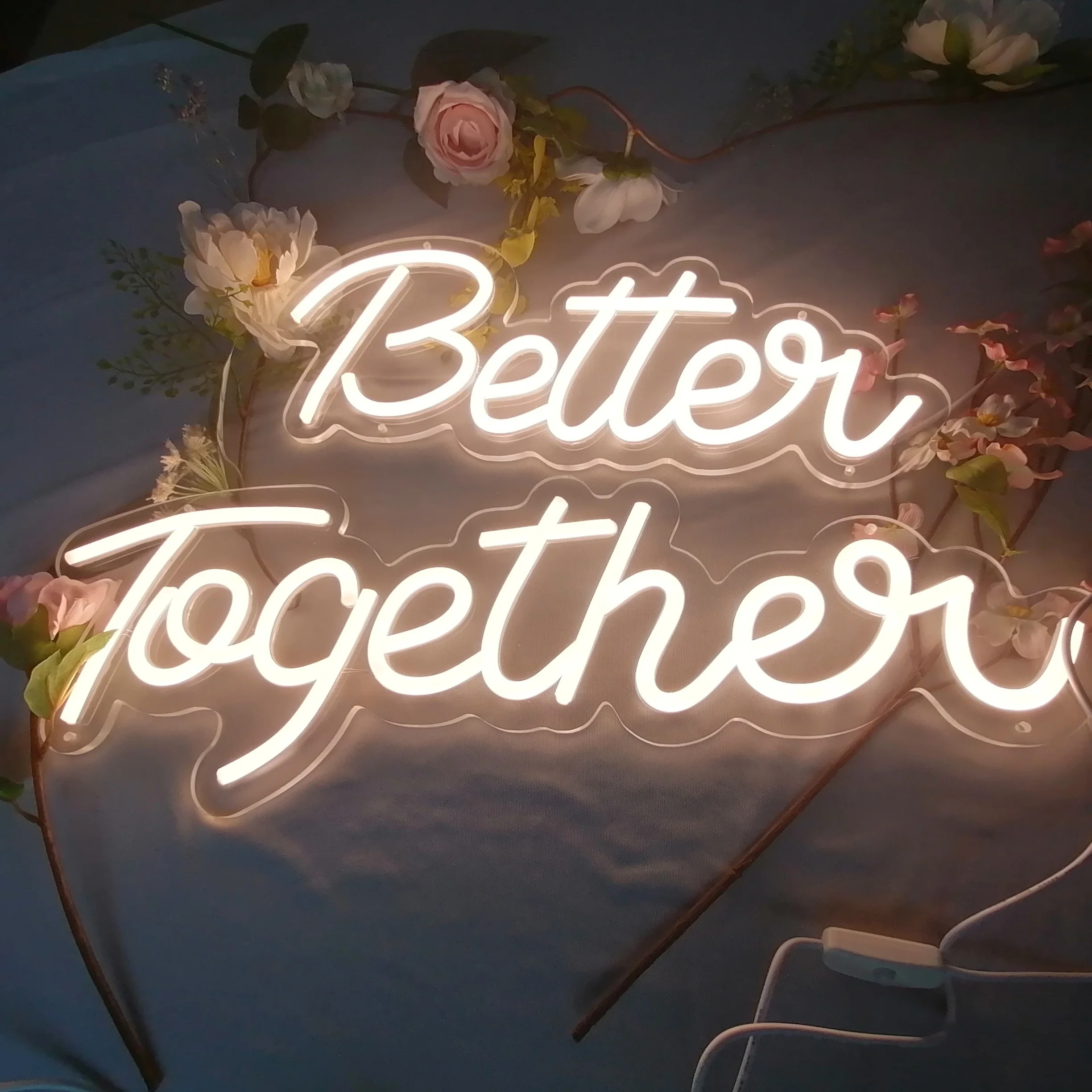 

2 шт. неоновых вывесок «Better Together», светодиодные неоновые светильники «Better Together» для свадьбы, помолвки, ночного освещения для декораций.