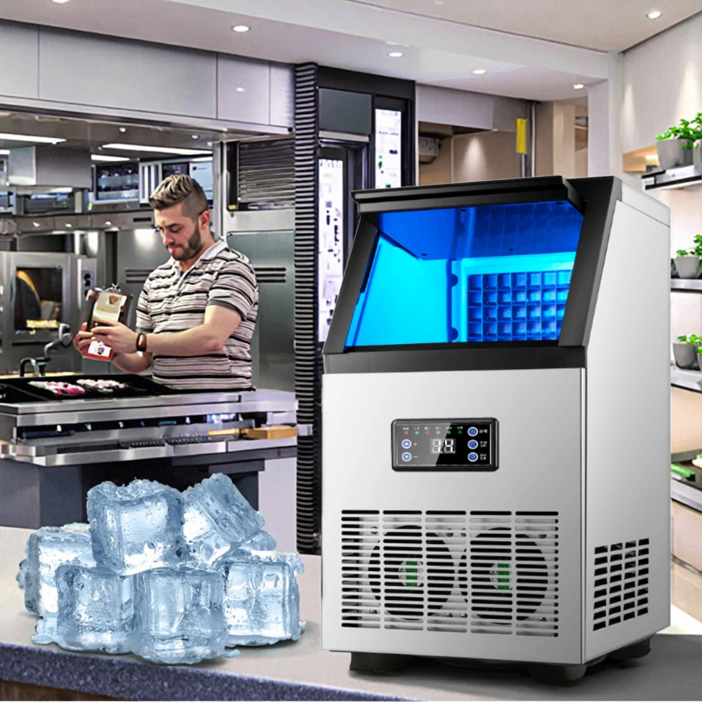 

Professional Automatic Ice Maker 68kg/80kg/100kg 120kg Commercial Ice Making Machine for Shop and Ice Cube Sale Business