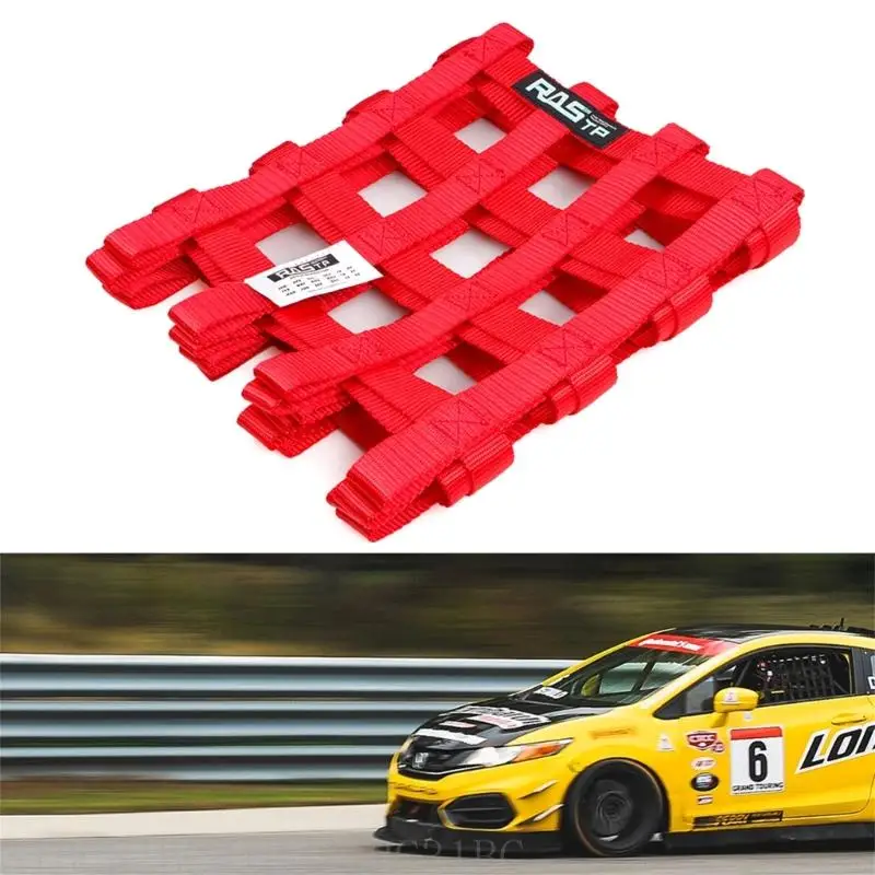 

652F Car Window Net Mounting Car Accessories 1PC Window Net Race Ribbon 24Hx24W / 20Hx24W / 18Hx24W Black/Red/Blue