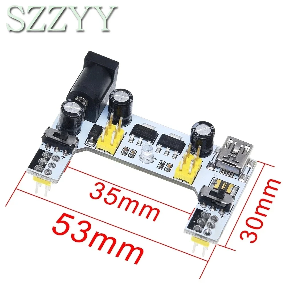 3.3 فولت/5 فولت MB102 وحدة طاقة اللوح + MB-102 830 نقطة النموذج لوح خبز لمجموعة اردوينو + 65 أسلاك توصيل معزز بالجملة