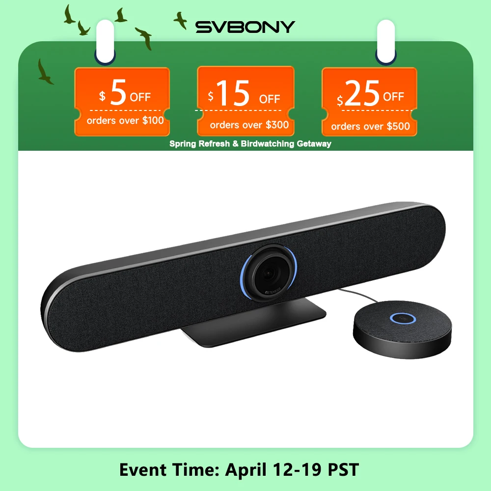 

RETEKESS TC201 Conference All-in-one Machine USB Camera 4K 10m with TC106 AI intelligent for Small and Medium-sized Conference