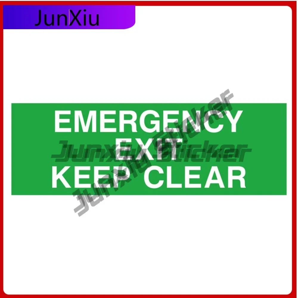 

Emergency Exit Keep Clear Safety Warning Sign Vinyl Stickers Cover Scratch Bumper Motorcycle Refit Decals Stickers Aquarium Pvc