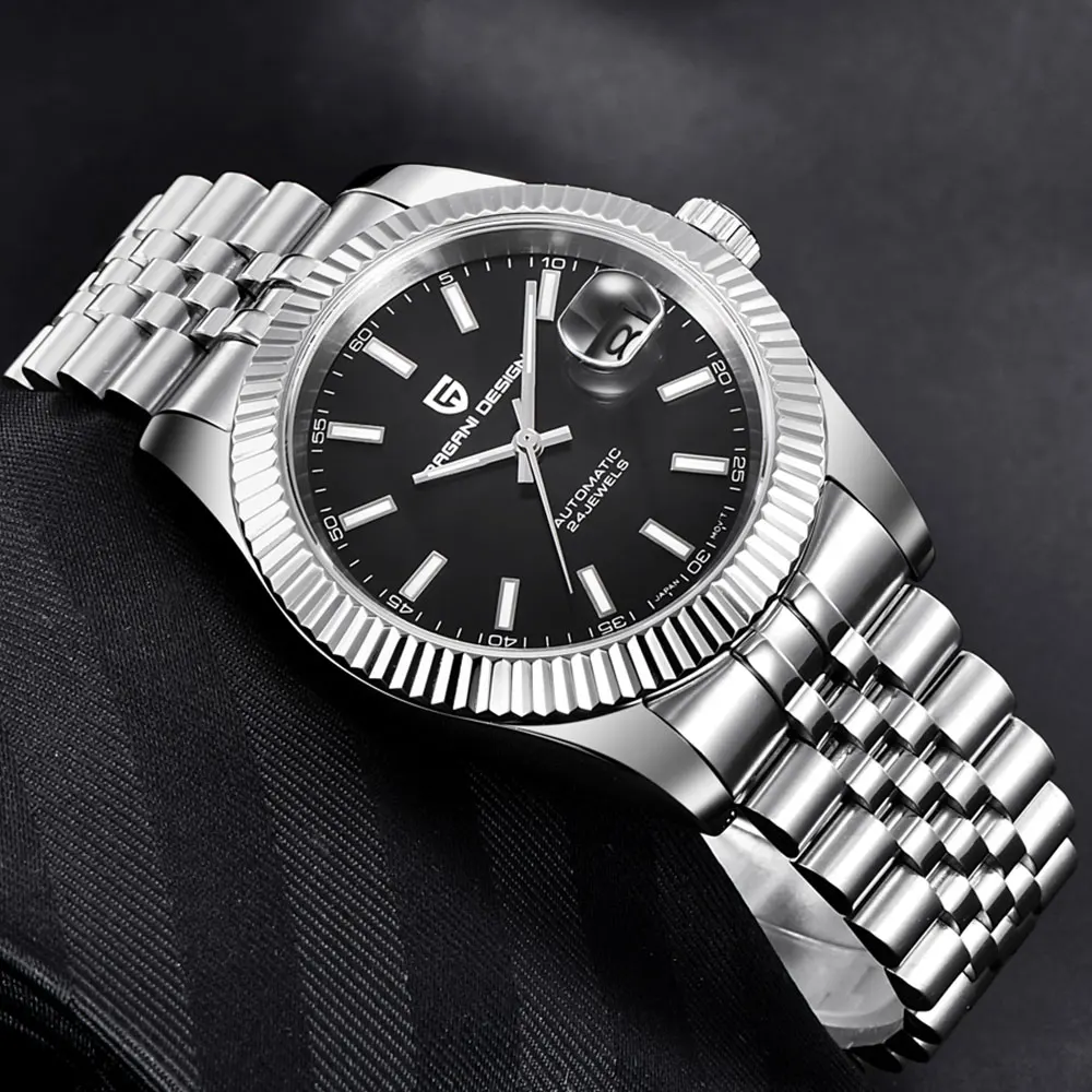 PAGANI تصميم ساعة ميكانيكية للرجال العلامة التجارية الأعلى الياقوت ساعة أوتوماتيكية الفولاذ المقاوم للصدأ 100 متر مقاوم للماء ساعة رجالية هدية RelojHombre