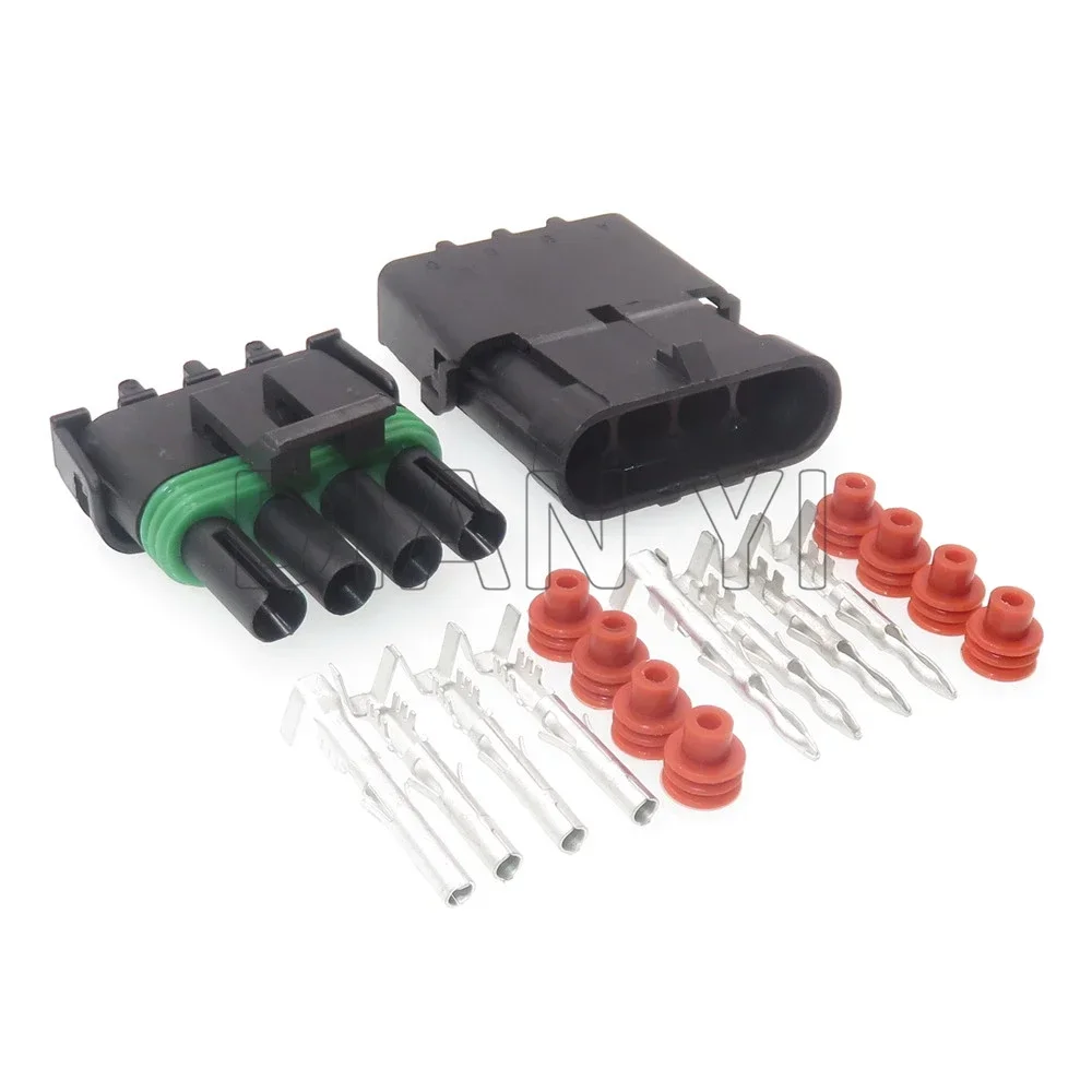 1 Set 4 Way 12015797 12010974 Automotive Connector With Cables AC Assembly Car Power Socket Auto Replacement Plug Accessories