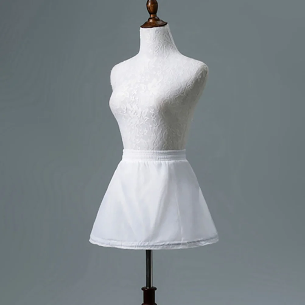 

Petticoat Tutu Skirt Pettiskirt Underskirt Wedding Dresses Lolita Adjustable Steel Ring Layered Soft Polyester