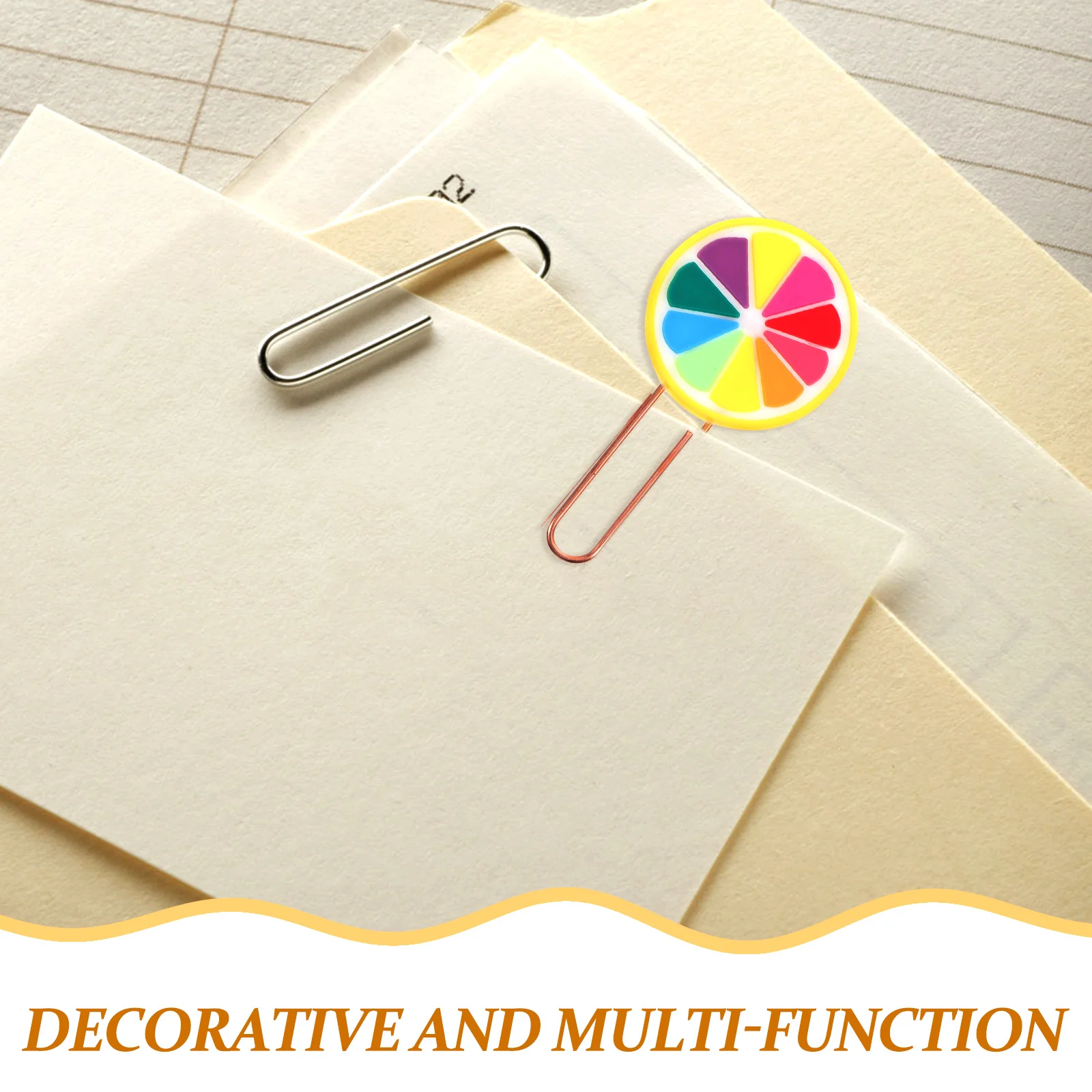 

20 Pcs Strawberry Bookmark Shaped Paper Clips Assorted Colored Decorative Metal PVC Office School Files Memos Notes