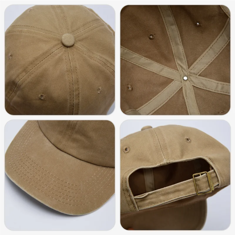 Custom Washed Cotton Baseball Cap free print logo Fashion Streetwear Hats Women Men Wholesale Unisex Outdoor Sports Hip Hop Cap