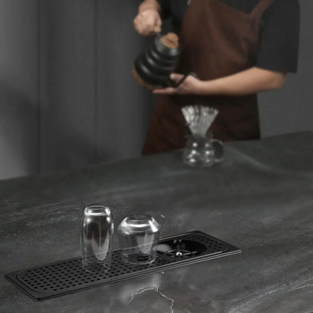 Imagem -02 - Stainless Steel Metal Sink Glass Rinser Coffee Cup Rinser Chic Cafe Bar Casa Acessórios de Cozinha Barista Ferramentas