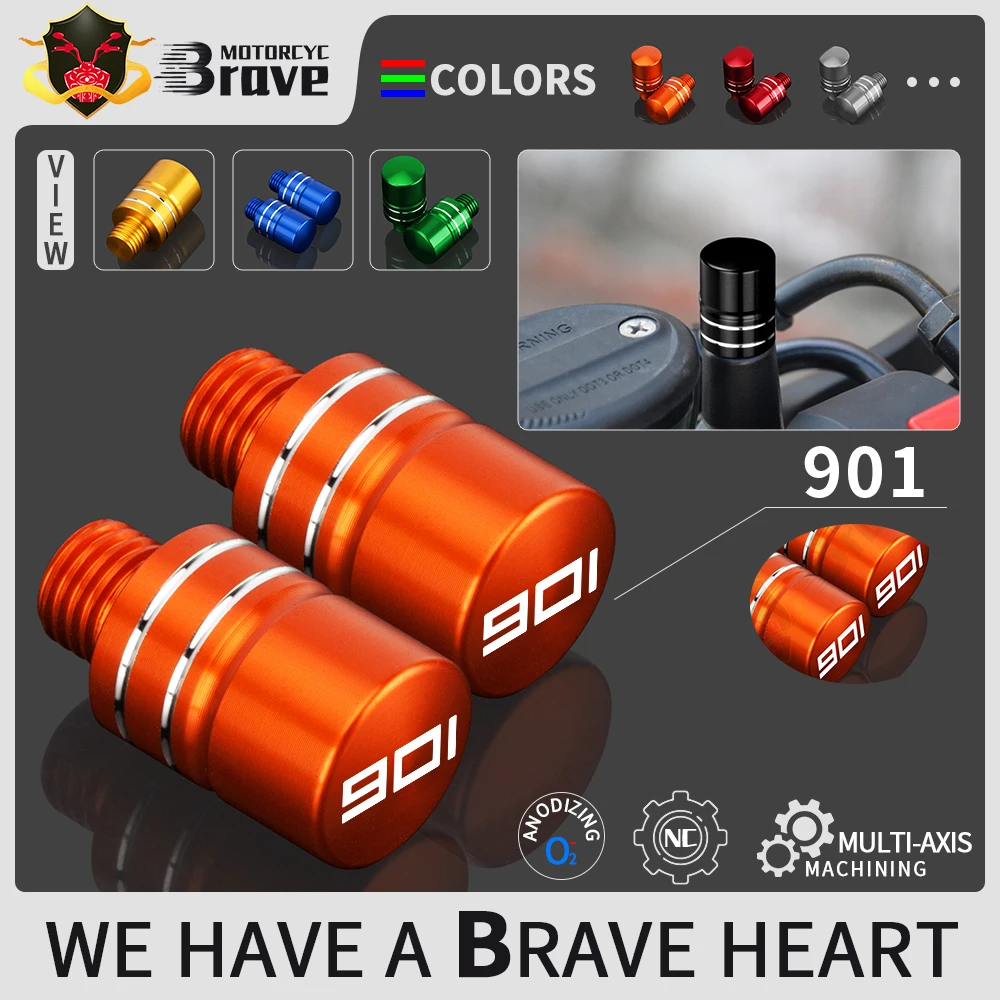 

For SVARTPILEN 701 SVARTPILEN701 2018-2023 Norden 901 Norden901 2022 2023 M10 Mirror Hole Plug Screws Caps Thread Bolt